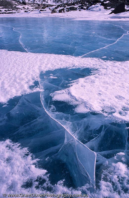image of Moraine lake ice detail