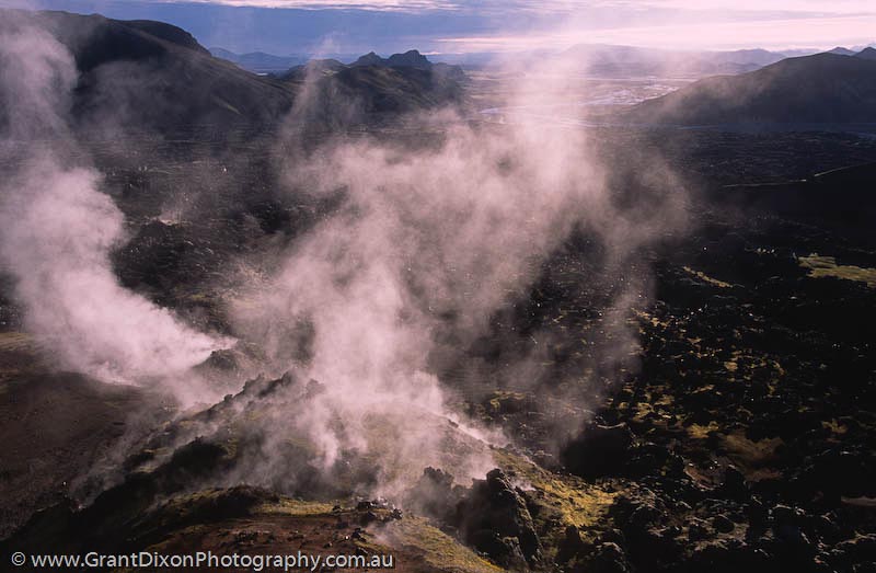 image of Landmannalaugar lava steam