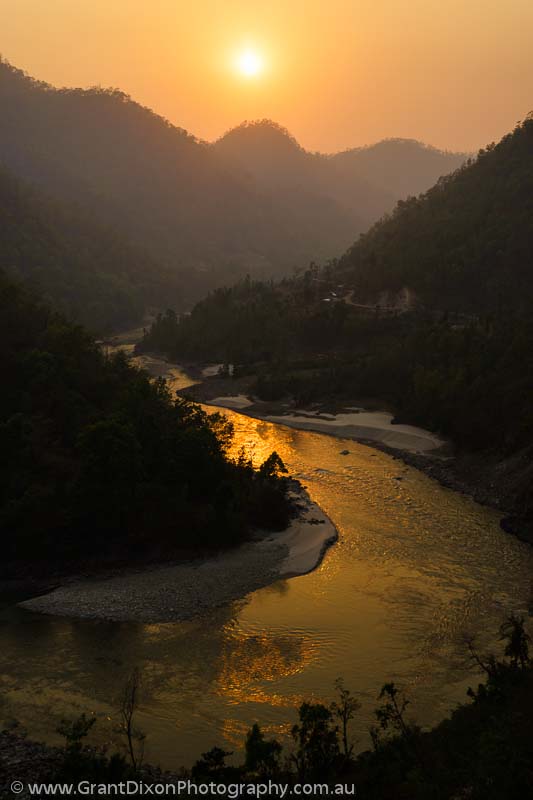 image of Karnali River sunset