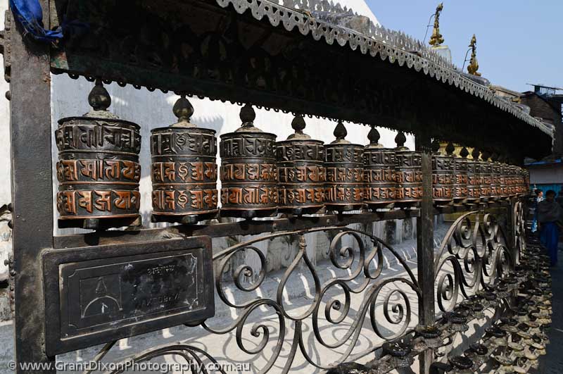 image of Swayambhunath prayer wheels 1