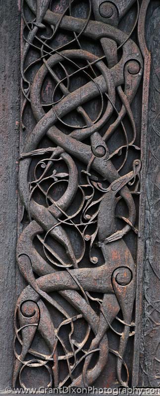image of Stave church Urnes carving