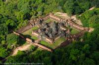 CAMBODIA, Siem Reap.  Ruin of Banteay Samre temple, Angkor. Aerial view from ultralight aircraft.