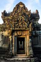 CAMBODIA, Siem Reap. Doorway at Banteay Samre, restored 12th century Hindu temple with fine architecture & carvings.