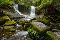 AUSTRALIA, Tasmania. Horseshoe Falls, Mt Field National Park.