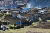 Stone village, Tsum Valley, Manaslu Circuit trek, Nepal