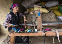 Woman weaving, Tsum Valley, Manaslu Circuit trek, Nepal