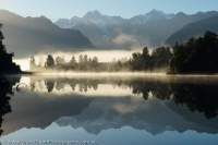 Lake Matheson, Southern Alps, New Zealand