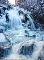 Frozen waterfall, Ben Lomond National Park, Tasmania.