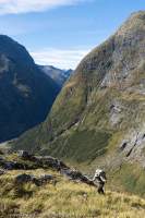 Head of Castle River valley, Fiordland. Worsley valley to Milford Sound, NZ 2024