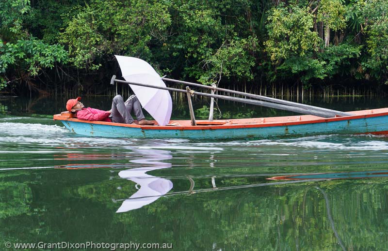 image of Dozing boatman