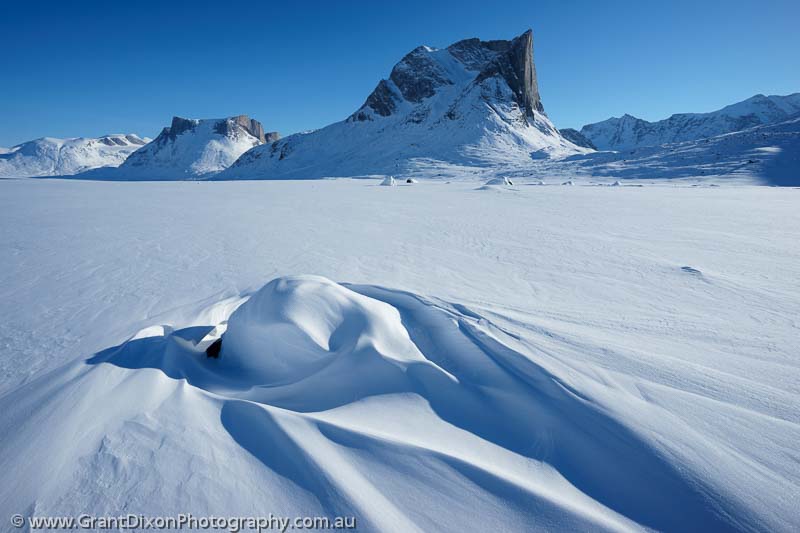 image of Baffin peak & snow scour