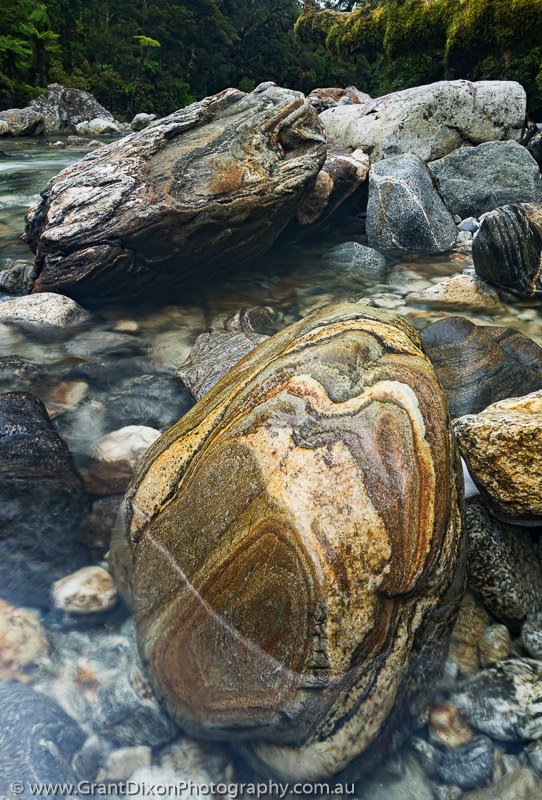 image of Cozette gneiss boulders