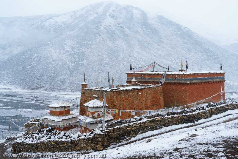 image of Shey Gompa in snow