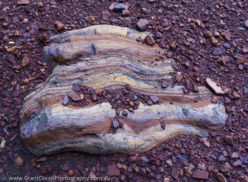 image of Hamersley banded river rock