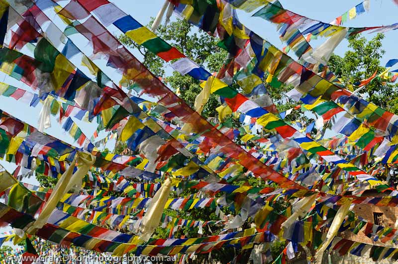 image of Swayambhunath prayer flags