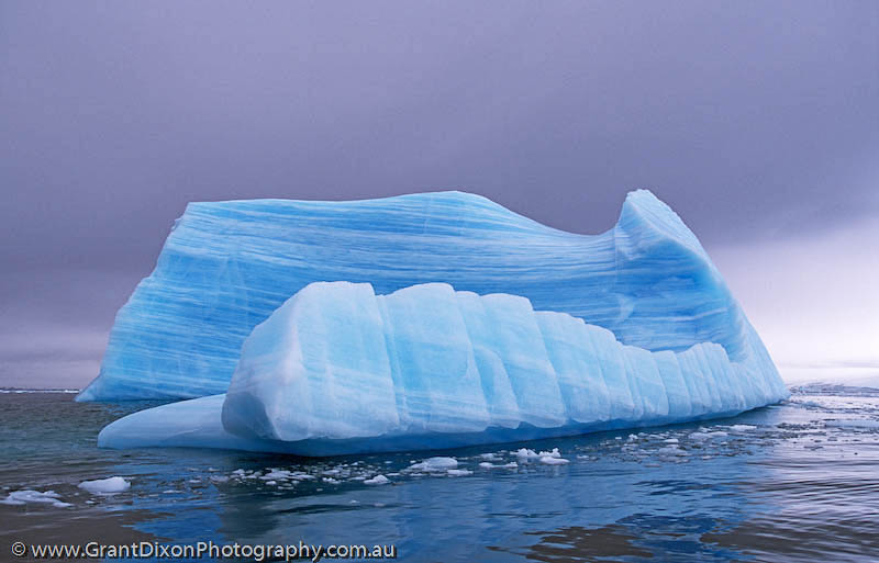 image of Laminated blue iceberg
