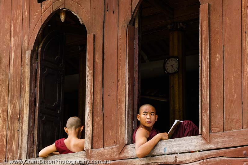 image of Monk in window