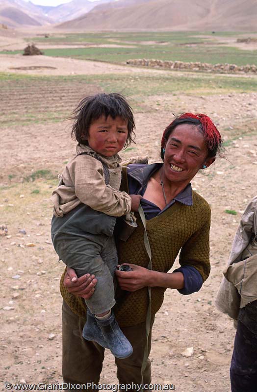 image of Tibet father & child