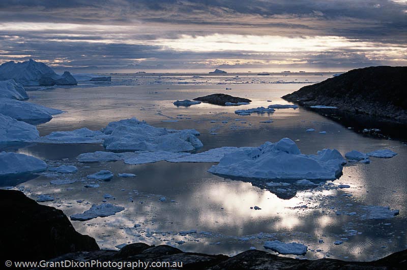 image of Ilulissat ice evening