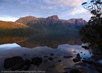 AUSTRALIA, Tasmania, Southwest National Park. Anne Range, Lake Judd.