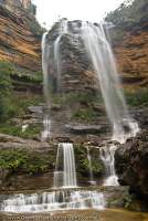 AUSTRALIA, NSW, Katoomba, Blue Mountains National Park. Wentworth Falls, Greater Blue Mountains World Heritage Area.