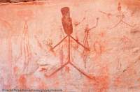 AUSTRALIA, Western Australia, West Kimberley. Aboriginal rock art in gorge of lower Charnley River.
