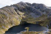 Lk Tuaraki, Kepler Mountains, Fiordland. Museum Range to Kepler Mtns, NZ 2024