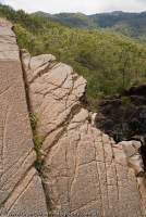 AUSTRALIA, Queensland, Far North. Granite detail, Adeline Falls, Wet Tropics World Heritage Area.