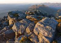 Southwest mountain sunset, Tasmanian Wilderness World Heritage Area