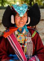 Woman in traditonal costume, Ladakh Festival, Leh, 2013