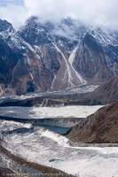 Confluence of moraine-covered glaciers, Salpudanda Glacier, Manaslu Circuit trek, Nepal