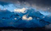 NEPAL. Clearing cloud on north side of Annapurna Range, Mustang, Himalaya.
