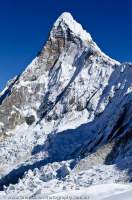 NEPAL. Ama Dablam (6856m), from Nare Glacier, Sagamartha National Park.