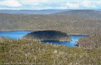 Halls Island, Lake Malbena, from Mt Oana, Walls of Jerusalem National Park, Tasmanian Wilderness World Heritage Area