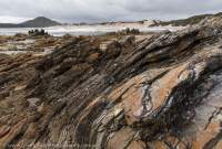 Folded rocks, Mulcahy Bay, Southwest National Park, Tasmanian Wilderness World Heritage Area
