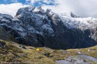 Barrier Pk from Hunter Pass, Fiordland. Worsley valley to Milford Sound, NZ 2024